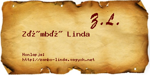 Zámbó Linda névjegykártya